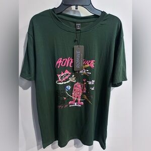 Men’s Rowme Street Life Guys Spaceman & Letter Graphic Tee size Small A861